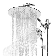 Bathroom Stainless Steel Handheld Rain Double Showerhead Set